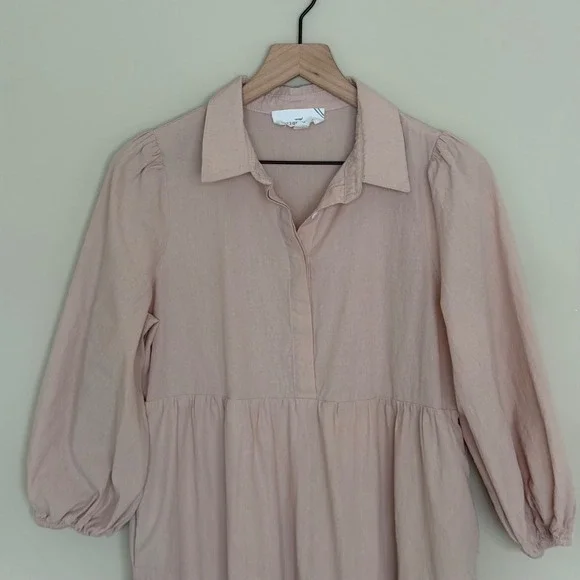 Pomander Place Tuckernuck Mabel Cotton Tiered Maxi Dress in Sandstone M Pockets - Picture 6 of 12